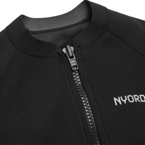 2025 Nyord Womens Tempus 2/2mm Long Sleeve Front Zip Hi Leg Shorty Wetsuit N04BA00016 - Black